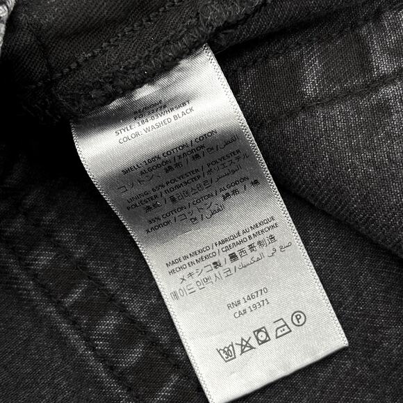 RE/DONE 70s High Rise Skinny Bootcut Jeans Washed Black Raw Hem Women’s Size 27 - Picture 6 of 8